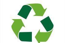 Recycling facility with wood and concrete materials